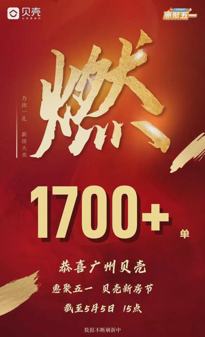 卖爆了！贝壳五天突破1700单