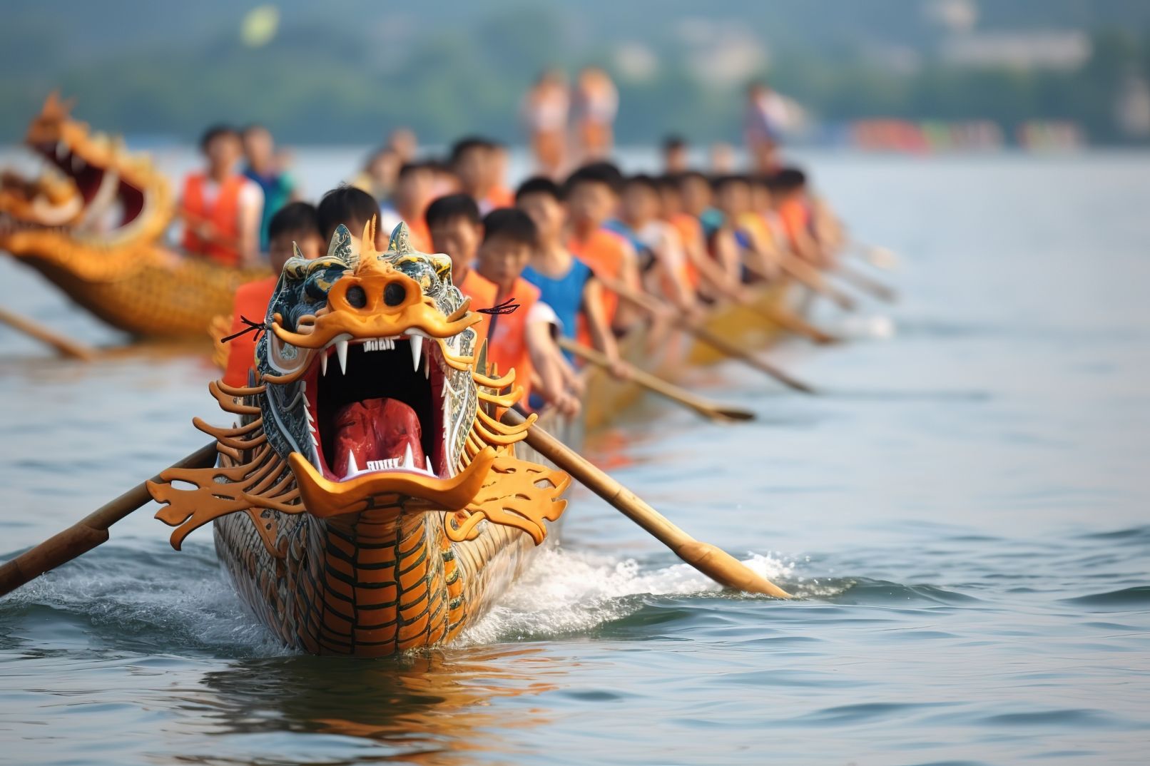 百舸争流承古韵！三江这场龙舟赛太燃了！(图1)