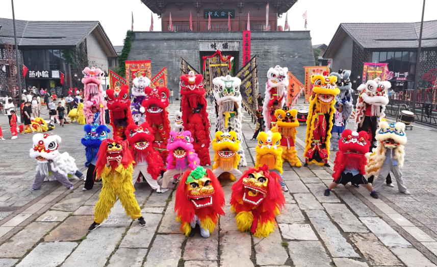 百狮入肥！肥东撮街举办长三角舞狮大赛贺“双节”(图1)