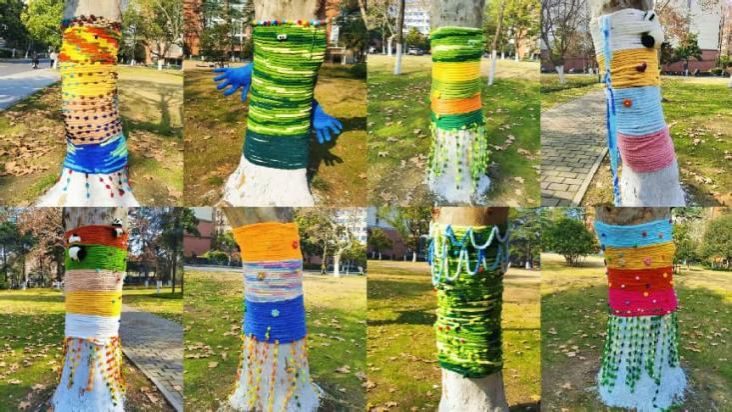 我校举办“编织温暖 树绘校园”代际共建活动(图1)